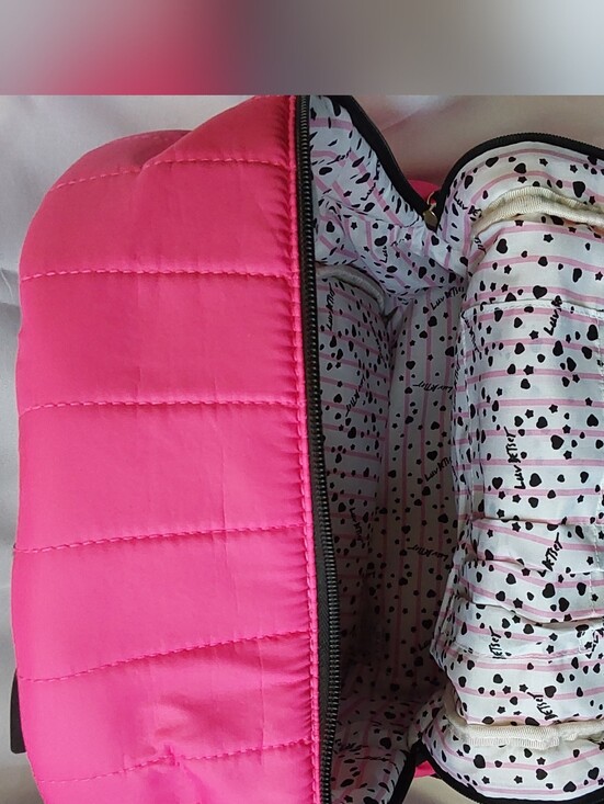 BETSEY JOHNSON ? RARE! Chic & Fun! XL Quilted Hot Pink Backpack main image 7